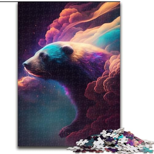 Puzzle 1000 Teile für Erwachsene, Honigdachs-Nebel, aus Holz, perfekt für Familienspaß an Geburtstagen, Weihnachten, 50x75cm, für Heimdekoration, Gehirntraining Puzzle 1000 Teile für Erwachsene, Honigdachs-Nebel, aus Holz, perfekt für Familienspaß an Geburtstagen, Weihnachten, 50x75cm, für Heimdekoration, Gehirntraining von KAEUVBAOP