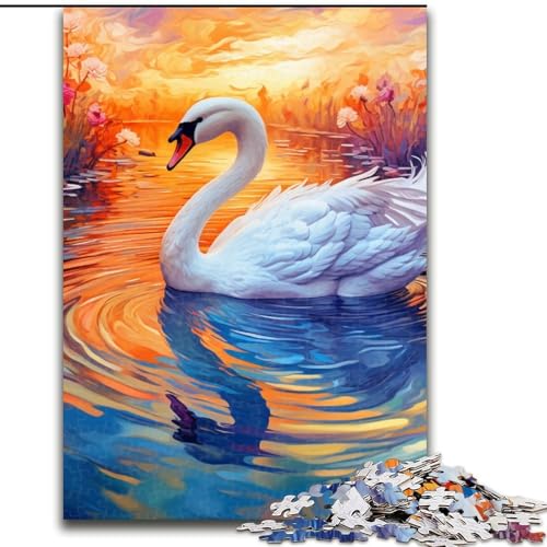 Puzzle 1000 Teile für Erwachsene, Kunst, Tiere, Flamingos, aus Holz, für Teenager ab 14 Jahren, Heimdekoration, 50x75cm, für Teenager und Familienspaß von KAEUVBAOP