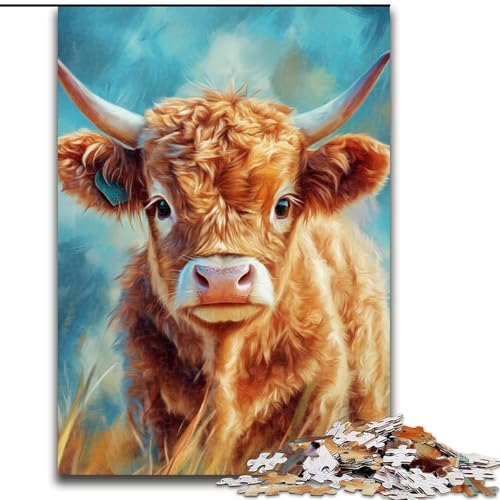 Puzzle 1000 Teile für Erwachsene, Yak-Puzzle, anspruchsvolles Denkspiel für Teenager, Spaß für den Familienspielabend, 50x75cm von KAEUVBAOP