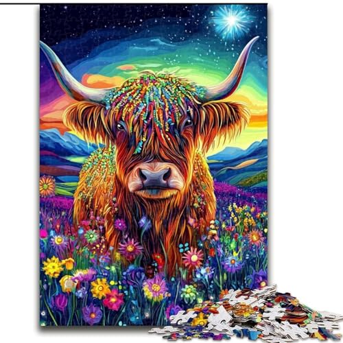 Puzzle 1000 Teile für Erwachsene, Yak-Puzzle, anspruchsvolles Denkspiel für Teenager, Spaß für den Familienspielabend, 50x75cm von KAEUVBAOP
