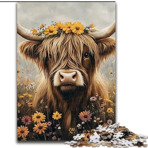 Puzzle 1000 Teile für Erwachsene, Yak-Puzzle, anspruchsvolles Denkspiel für Teenager, Spaß für den Familienspielabend, 50x75cm von KAEUVBAOP