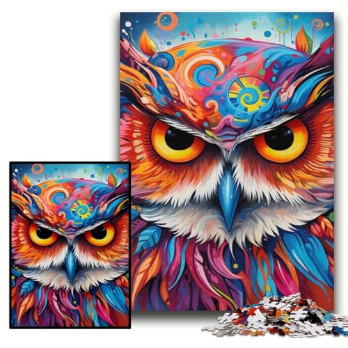 Puzzle 1000 Teile für Erwachsene, farbenfrohe Eulen-Puzzles für Erwachsene, Größe 50x75cm, Denksportaufgabe, Spiel für Erwachsene, interaktive Familienaktivität Puzzle 1000 Teile für Erwachsene, farbenfrohe Eulen-Puzzles für Erwachsene, Größe 50x75cm, Denksportaufgabe, Spiel für Erwachsene, interaktive Familienaktivität von KAEUVBAOP