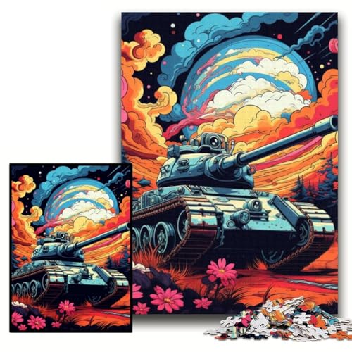 Puzzle 1000 Teile für Erwachsene, farbenfrohes Kunst-Panzer-Puzzle für Erwachsene, Größe 26x38cm, Gehirn-Herausforderung, Geschenk, pädagogische Aktivität für Teenager Puzzle 1000 Teile für Erwachsene, farbenfrohes Kunst-Panzer-Puzzle für Erwachsene, Größe 26x38cm, Gehirn-Herausforderung, Geschenk, pädagogische Aktivität für Teenager von KAEUVBAOP