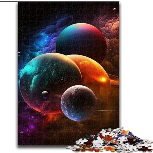 Puzzle 1000 Teile für Erwachsene,Universum,Planet,aus Holz,Spielzeug,Geschenk,pädagogisch wertvoll,intellektuell,entspannend,lustiges Familienspiel,50x75cm,Geburtstagsfeier für Männer und Frauen von KAEUVBAOP