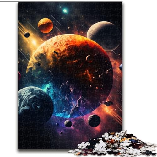Puzzle 1000 Teile für Erwachsene „Die Dunkelheit der Weltraumplaneten“ aus Holz,Spielzeuggeschenk,lehrreich,intellektuell,entspannend,lustiges Familienspiel,50x75cm,Geburtstagsfeier für Männer von KAEUVBAOP