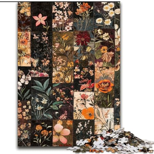 Puzzle 1000 Teile für Erwachsene Blumencollage Puzzle Spiel für Erwachsene Geschenk Familieninteraktives Spiel Gehirnherausforderung Geschenk 50X75CM Puzzle 1000 Teile für Erwachsene Blumencollage Puzzle Spiel für Erwachsene Geschenk Familieninteraktives Spiel Gehirnherausforderung Geschenk 50X75CM von KAEUVBAOP