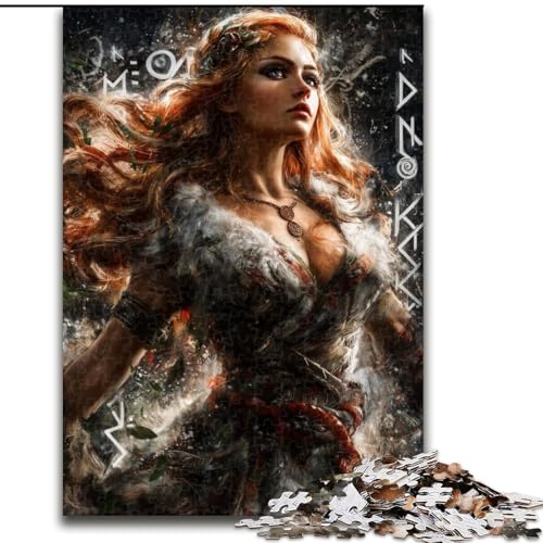 Puzzle 1000 Teile für Erwachsene Fantasy Dark Girl Puzzle Spiel für Erwachsene Geschenk Familieninteraktives Spiel Gehirnherausforderung Geschenk 50X75CM von KAEUVBAOP