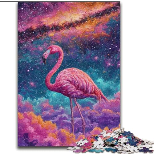 Puzzle 1000 Teile für Erwachsene Fantasy Flamingo Puzzle Herausforderndes Denkspiel, Familienaktivität, Heimdekoration, 50X75CM von KAEUVBAOP