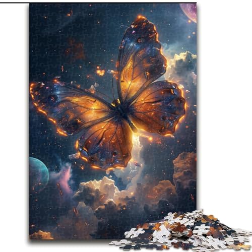 Puzzle 1000 Teile für Erwachsene Galaxy Butterfly Puzzle Spiel für Erwachsene Geschenk Familieninteraktives Spiel Gehirnherausforderung Geschenk 50X75CM von KAEUVBAOP