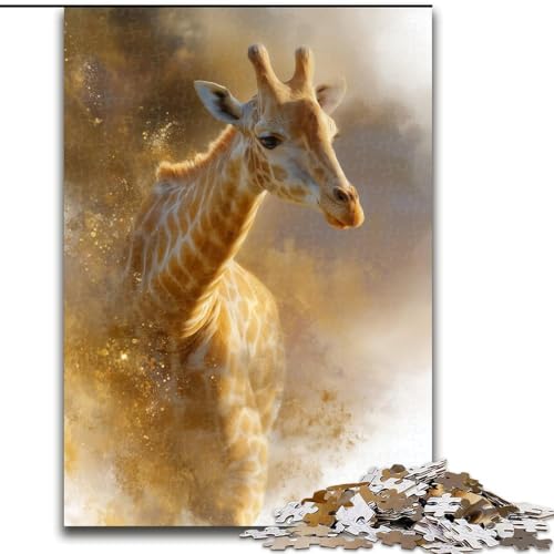 Puzzle 1000 Teile für Erwachsene Giraffen-Puzzle Spiel für Erwachsene Geschenk Familieninteraktives Spiel Gehirn-Herausforderung Geschenk 50X75CM von KAEUVBAOP