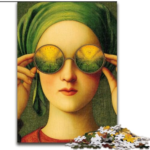 Puzzle 1000 Teile für Erwachsene Mona Lisa Puzzle Spiel für Erwachsene Geschenk Familieninteraktives Spiel Gehirnherausforderung Geschenk 50X75CM von KAEUVBAOP