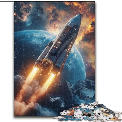 Puzzle 1000 Teile für Erwachsene Raketenpuzzle, anspruchsvolles Denkspiel, Familienaktivität, Heimdekoration, 50x75cm von KAEUVBAOP