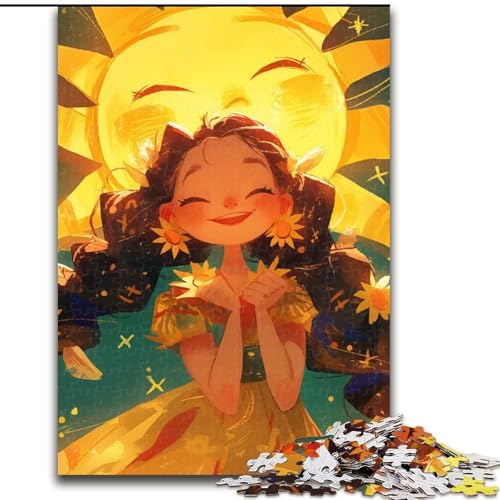 Puzzle 1000 Teile für Erwachsene Sun Girl Puzzle Spiel für Erwachsene Geschenk Familieninteraktives Spiel Gehirnherausforderung Geschenk 50X75CM von KAEUVBAOP