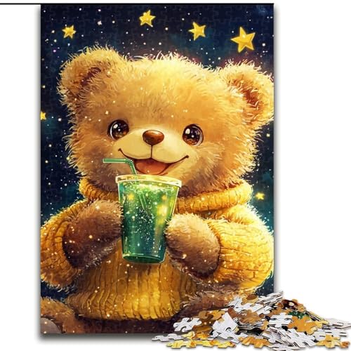 Puzzle 1000 Teile für Erwachsene Teddybär-Puzzle Spiel für Erwachsene Geschenk Familieninteraktives Spiel Gehirnherausforderung Geschenk 50X75CM von KAEUVBAOP