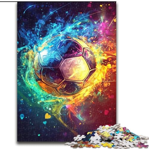 Puzzle 1000 Teile für Erwachsene Weltraumfußball-Puzzle Spiel für Erwachsene Geschenk Familieninteraktives Spiel Gehirnherausforderung Geschenk 50X75CM von KAEUVBAOP