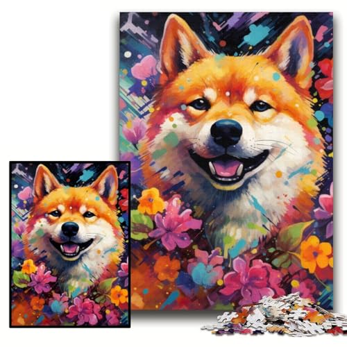 Puzzle für 1000 Teile, Shiba Inu, 1000-teiliges Puzzle für Erwachsene, bunt, lustig, herausfordernd und knifflig, Größe 26x38cm Puzzle für 1000 Teile, Shiba Inu, 1000-teiliges Puzzle für Erwachsene, bunt, lustig, herausfordernd und knifflig, Größe 26x38cm von KAEUVBAOP