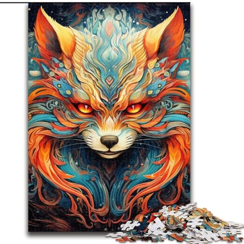 Puzzle für Erwachsene, 1000 Teile, Art Fox, aus Holz, EIN tolles Geschenk für Familienspaß, 50x75cm, anspruchsvolles Denkspiel – entspannendes Spielzeug für Teenager von KAEUVBAOP