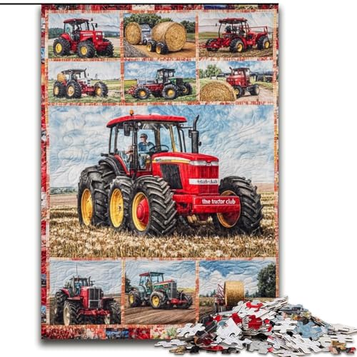 Puzzle für Erwachsene, 1000 Teile, Bauernhof-Traktor-Puzzle, interaktives Familienspiel, ideal für Teenager, Denksport-Geschenk, 50x75cm von KAEUVBAOP
