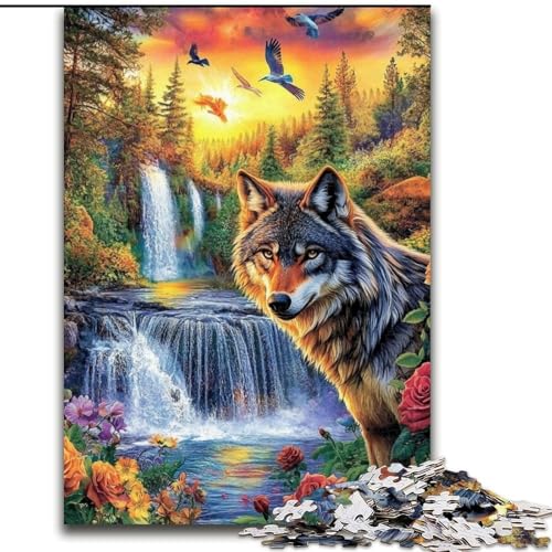 Puzzle für Erwachsene, 1000 Teile, Bergwolf-Puzzle, Spiel für Erwachsene, Geschenk, Familien-Interaktives Spiel, Gehirn-Herausforderung, Geschenk, 50x75cm von KAEUVBAOP