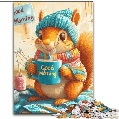 Puzzle für Erwachsene, 1000 Teile, Eichhörnchen-Puzzle, DIY-Dekoration, Gehirn-Herausforderung, für Erwachsene, Familie, 50x75cm von KAEUVBAOP