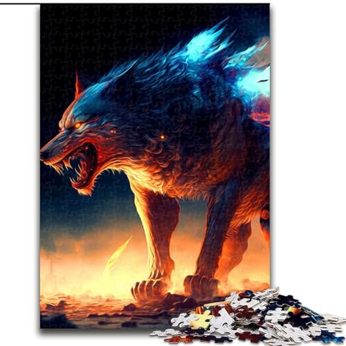 Puzzle für Erwachsene, 1000 Teile, Fantasy-Wolf, aus Holz, Geschenk, DIY-Spaß, geeignet für die Dekoration von Zuhause, Wohnzimmer, Büro, 50x75cm, für interaktives Familienspiel von KAEUVBAOP