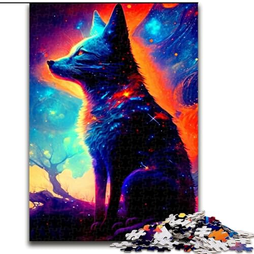 Puzzle für Erwachsene, 1000 Teile, Fuchs, aus Holz, perfekte DIY-Kunstdekoration oder Geburtstagsgeschenk, 50x75cm, Spaß für die ganze Familie, Basteln, perfekt für Geburtstage, Feiertage von KAEUVBAOP