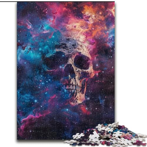 Puzzle für Erwachsene, 1000 Teile, Galaxie-Totenkopf-Puzzle, anspruchsvolles Denkspiel, Familienaktivität, Heimdekoration, 50x75cm von KAEUVBAOP