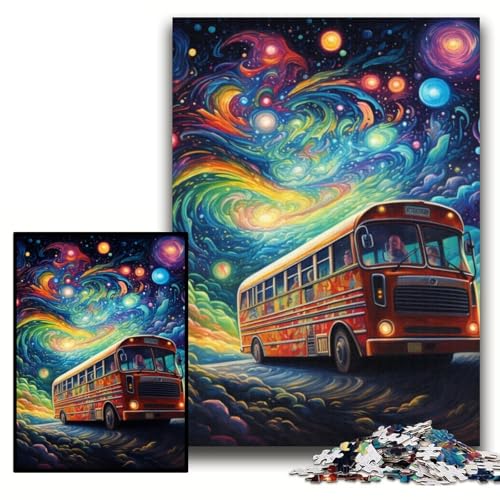 Puzzle für Erwachsene, 1000 Teile, Galaxy Bus-Puzzle, Spaß für den Familienspielabend, dekoratives Kunstwerk zum Selbermachen, Größe 26x38cm von KAEUVBAOP