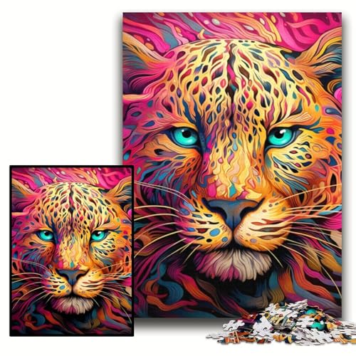 Puzzle für Erwachsene, 1000 Teile, Gelb-Rosa-Leopard, 1000 Teile, anspruchsvolles Denkspiel für Teenager, perfekt als Heimdekoration oder Geschenk, Größe 50x75cm Puzzle für Erwachsene, 1000 Teile, Gelb-Rosa-Leopard, 1000 Teile, anspruchsvolles Denkspiel für Teenager, perfekt als Heimdekoration oder Geschenk, Größe 50x75cm von KAEUVBAOP