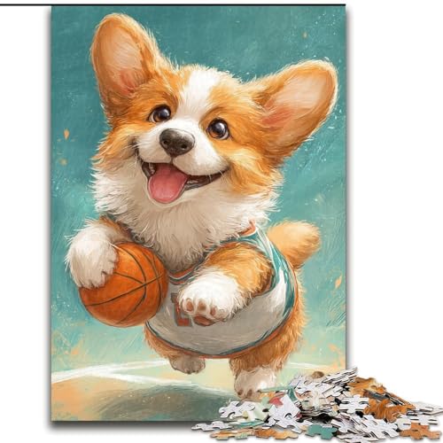 Puzzle für Erwachsene, 1000 Teile, Happy Dog Puzzle, Spiel für Erwachsene, Geschenk, Familien-Interaktives Spiel, Gehirn-Herausforderung, Geschenk, 50x75cm von KAEUVBAOP