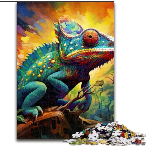 Puzzle für Erwachsene, 1000 Teile, Kunst-Chamäleon aus Holz, perfekte DIY-Kunstdekoration oder Geburtstagsgeschenk, 50x75cm, Spaß für die ganze Familie, Basteln, perfekt für Geburtstage, Feiertage Puzzle für Erwachsene, 1000 Teile, Kunst-Chamäleon aus Holz, perfekte DIY-Kunstdekoration oder Geburtstagsgeschenk, 50x75cm, Spaß für die ganze Familie, Basteln, perfekt für Geburtstage, Feiertage von KAEUVBAOP