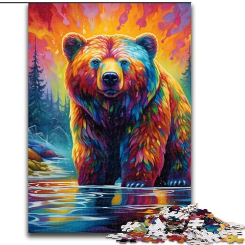 Puzzle für Erwachsene, 1000 Teile, Kunsttierbär, aus Holz, Kinder ab 14 Jahren, 50x75cm, Familienspaß, Gehirnherausforderung, Teenager Puzzle für Erwachsene, 1000 Teile, Kunsttierbär, aus Holz, Kinder ab 14 Jahren, 50x75cm, Familienspaß, Gehirnherausforderung, Teenager von KAEUVBAOP