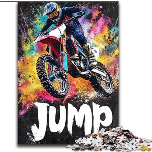 Puzzle für Erwachsene, 1000 Teile, Motorrad-Puzzle, Spiel für Erwachsene, Geschenk, Familien-Interaktives Spiel, Gehirn-Herausforderung, Geschenk, 50x75cm von KAEUVBAOP