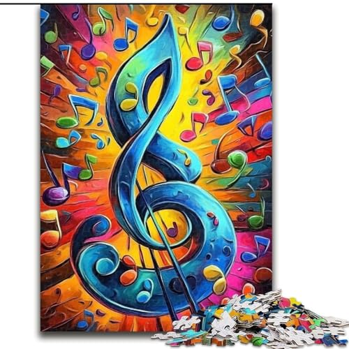 Puzzle für Erwachsene, 1000 Teile, Musiksymbole, Familienaktivitätsspiel für Teenager, anspruchsvolles Denkspiel, 50x75cm von KAEUVBAOP
