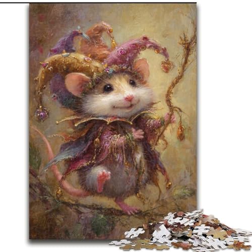 Puzzle für Erwachsene, 1000 Teile, Ratten-Zauberer-Puzzle, Spiel für Erwachsene, Geschenk, Familien-Interaktives Spiel, Gehirn-Herausforderung, Geschenk, 50x75cm von KAEUVBAOP