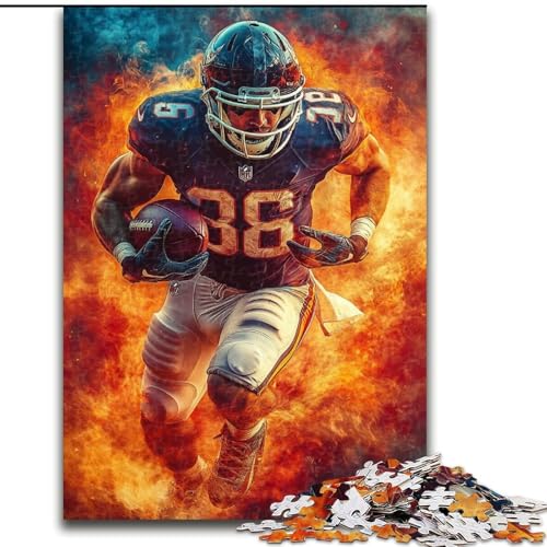 Puzzle für Erwachsene, 1000 Teile, Rugby-Spieler-Puzzle, anspruchsvolles Denkspiel, Familienaktivität, Heimdekoration, 50x75cm von KAEUVBAOP