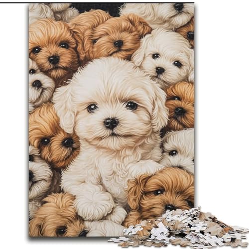 Puzzle für Erwachsene, 1000 Teile, Shih Tzu-Hunde, Collage-Puzzle, Heimdekoration, Denksportspiel für Teenager und Familieninteraktion, 50x75cm von KAEUVBAOP