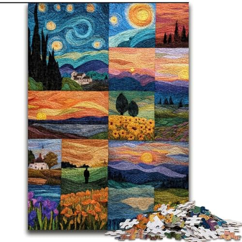 Puzzle für Erwachsene, 1000 Teile, Sternenhimmel-Collage-Puzzle, Spiel für Erwachsene, Geschenk, Familien-Interaktives Spiel, Gehirn-Herausforderung, Geschenk, 50x75cm von KAEUVBAOP