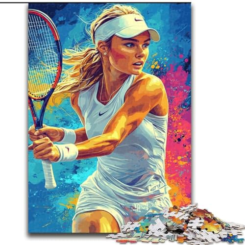 Puzzle für Erwachsene, 1000 Teile, Tennisspieler-Puzzle, interaktives Familienspiel, ideal für Teenager, Denksport-Geschenk, 50x75cm Puzzle für Erwachsene, 1000 Teile, Tennisspieler-Puzzle, interaktives Familienspiel, ideal für Teenager, Denksport-Geschenk, 50x75cm von KAEUVBAOP