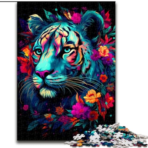 Puzzle für Erwachsene, 1000 Teile, Tiger, aus Holz, für Teenager und Jugendliche, ideales Geburtstags, 50x75cm, für interaktives Familienspiel von KAEUVBAOP
