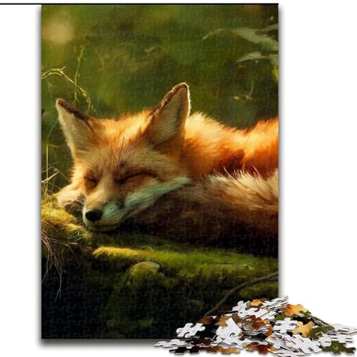 Puzzle für Erwachsene, 1000 Teile, Waldfuchs-Puzzle, Familienspaß, Gehirn-Herausforderung, Teenager, 50x75cm von KAEUVBAOP
