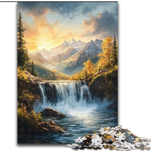 Puzzle für Erwachsene, 1000 Teile, Wasserfall-Landschaftskunst, Familienaktivitätsspiel für Teenager, anspruchsvolles Denkspiel, 50x75cm Puzzle für Erwachsene, 1000 Teile, Wasserfall-Landschaftskunst, Familienaktivitätsspiel für Teenager, anspruchsvolles Denkspiel, 50x75cm von KAEUVBAOP