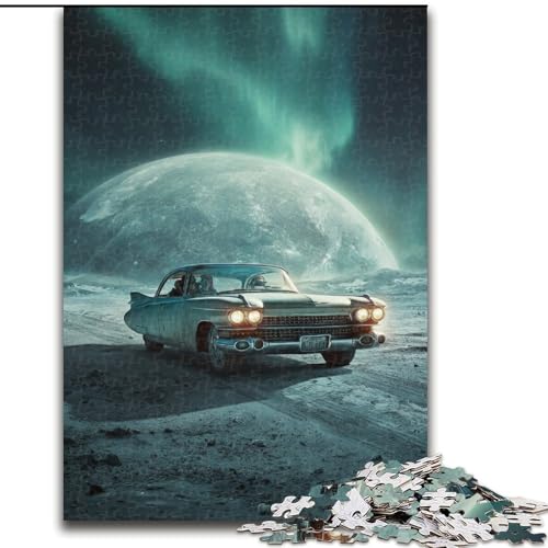 Puzzle für Erwachsene, 1000 Teile, Weltraum-Sportwagen-Puzzle, perfekt für Familienspaß an Weihnachten, Thanksgiving, Geburtstagen und Ostern, 50x75cm von KAEUVBAOP