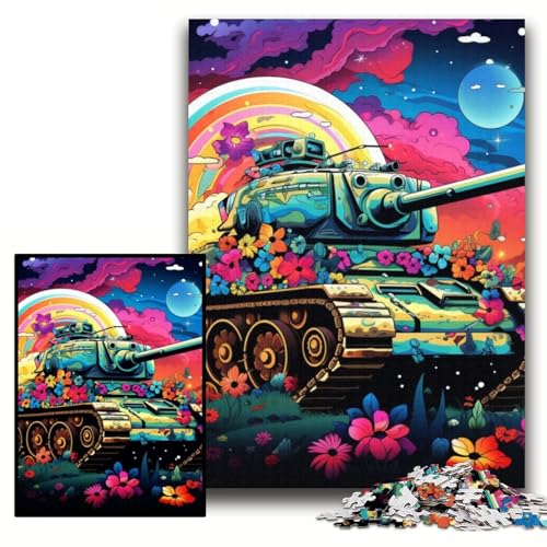 Puzzle für Erwachsene, 1000 Teile, farbenfrohes Kunst-Panzer-Puzzle, Spaß für den Familienspielabend, dekoratives DIY-Kunstwerk, Größe 26x38cm Puzzle für Erwachsene, 1000 Teile, farbenfrohes Kunst-Panzer-Puzzle, Spaß für den Familienspielabend, dekoratives DIY-Kunstwerk, Größe 26x38cm von KAEUVBAOP