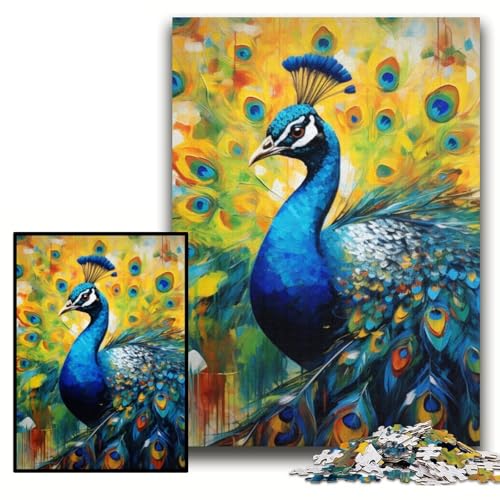 Puzzle für Erwachsene, 1000 Teile, farbenfrohes Pfauen-Puzzle, 1000 Teile für Erwachsene, interaktives Familienspiel, Gehirn-Herausforderung, Geschenk, Größe 26x38cm Puzzle für Erwachsene, 1000 Teile, farbenfrohes Pfauen-Puzzle, 1000 Teile für Erwachsene, interaktives Familienspiel, Gehirn-Herausforderung, Geschenk, Größe 26x38cm von KAEUVBAOP