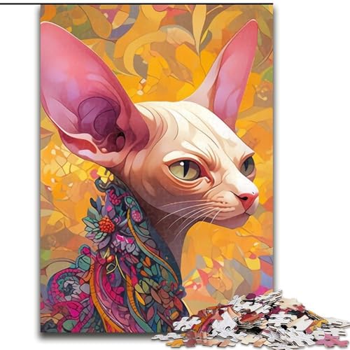 Puzzle für Erwachsene, 1000 Teile, haarlose Katze, aus Holz, Geschenk, DIY-Spaß, geeignet für die Dekoration von Zuhause, Wohnzimmer, Büro, 50x75cm, für interaktives Familienspiel Puzzle für Erwachsene, 1000 Teile, haarlose Katze, aus Holz, Geschenk, DIY-Spaß, geeignet für die Dekoration von Zuhause, Wohnzimmer, Büro, 50x75cm, für interaktives Familienspiel von KAEUVBAOP