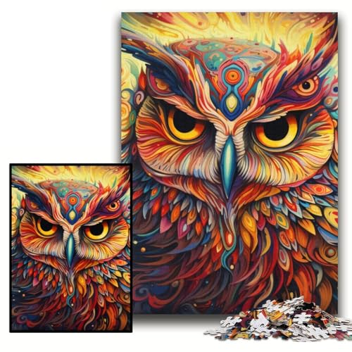 Puzzle für Erwachsene, 1000-teiliges Eulen-Puzzle für Erwachsene, Größe 26x38cm, Eltern, Partner, Freunde – ab 14 Jahren von KAEUVBAOP