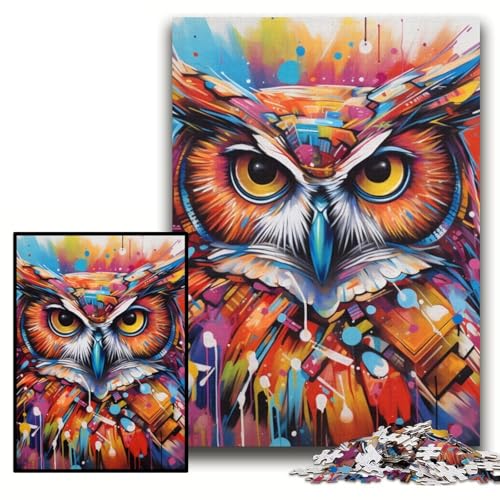 Puzzle für Erwachsene, 1000-teiliges Eulen-Puzzle für Erwachsene, Größe 26x38cm, Eltern, Partner, Freunde – ab 14 Jahren von KAEUVBAOP