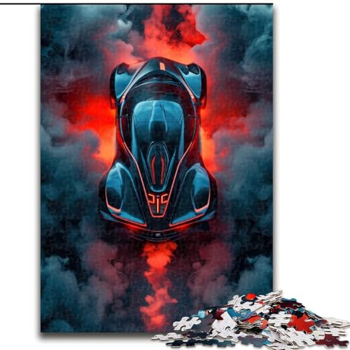 Puzzle für Erwachsene mit 1000 Teilen, farbenfrohes, Cooles Sportauto aus Holz, Eltern, Partner, Freunde – ab 14 Jahren, 50x75cm, Geburtstagsparty für Männer und Frauen von KAEUVBAOP