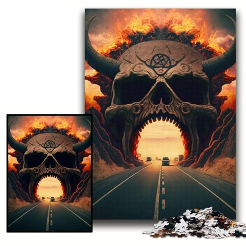 Puzzle mit 1000 Teilen für Erwachsene, Highway to Hell, Puzzles für Erwachsene, Geburtstagsgeschenkidee, anspruchsvolles Denkspiel, Größe 26x38cm Puzzle mit 1000 Teilen für Erwachsene, Highway to Hell, Puzzles für Erwachsene, Geburtstagsgeschenkidee, anspruchsvolles Denkspiel, Größe 26x38cm von KAEUVBAOP